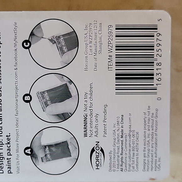 Next STYLE Screen Print Fabric Paint All-in-One Paint/Applicator Cool Grey NEW - Picture 5 of 5